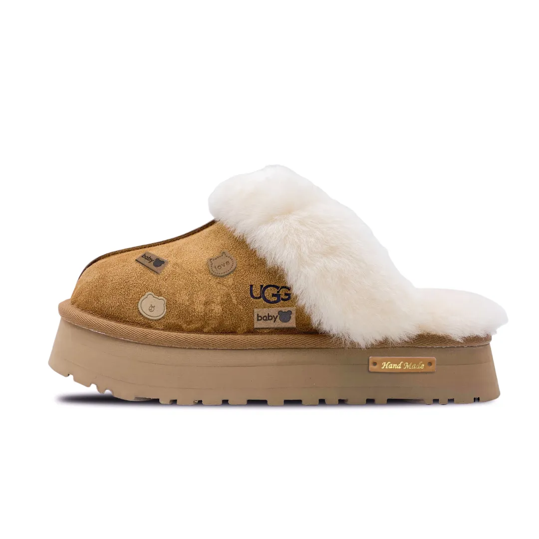 UGG Slip Resistant Closed Toe Slippers Women's Chestnut Brown