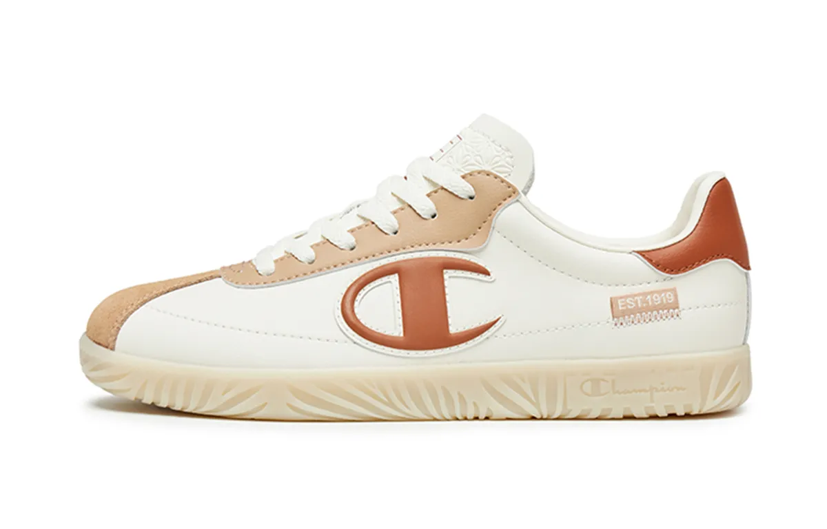 Champion Low top Skateboard Shoes Unisex Milk White/Sesame Brown