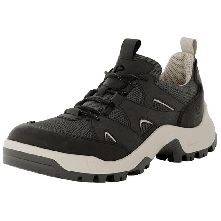 Ecco Off road Series Cow Leather Low top Mountaineering & Hiking Shoes Men’s Black Gray