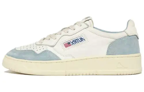 AUTRY Medalist Low Goatskin And Suede 'Light Blue' Women's