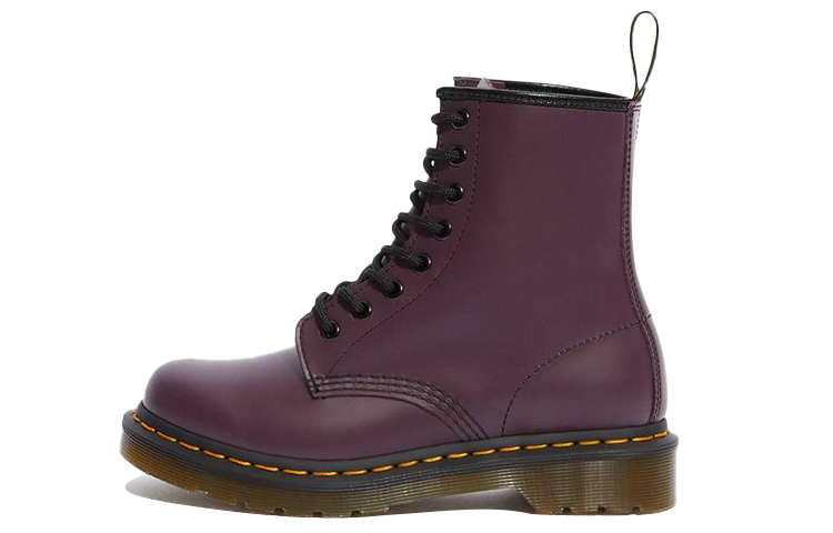 Dr.Martens Martin 1460 Smooth Leather Lace Up Boots Leather Short Martin Boots Women's Purple