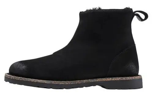 Birkenstock Suede Ankle Boots Women's Black Narrow