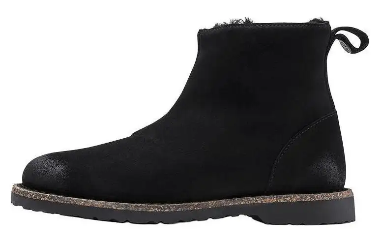 Birkenstock Suede Ankle Boots Women's Black Narrow