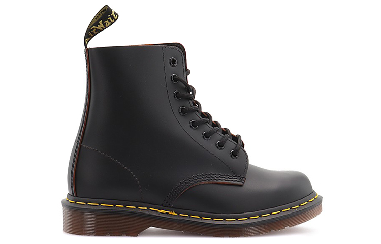 1460 Dr.Martens Vintage Made In England Lace Up Boot 'Black Quilon'