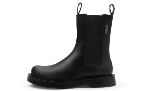 CHARLES&KEITH Small Ck Pu Short Chelsea Boots 2.9cm Women's Black/Dark Brown/Beigem/Deep Blue