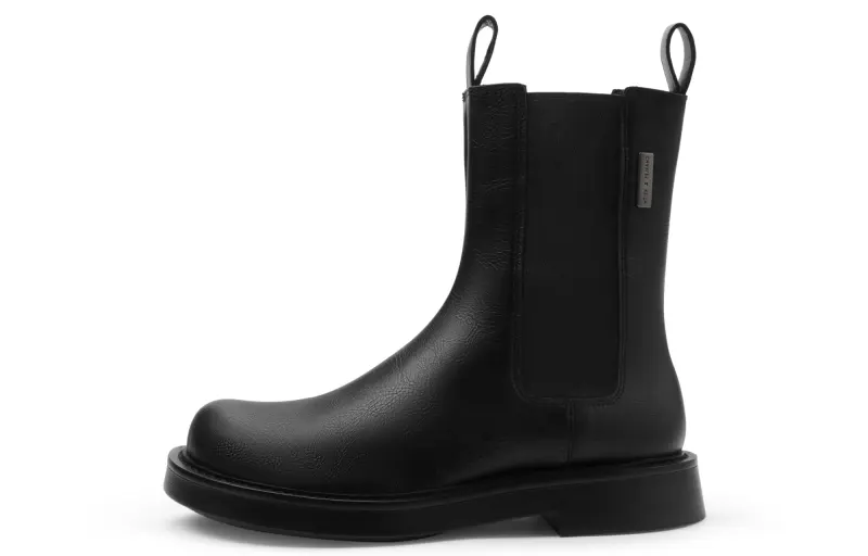 CHARLES&KEITH Small Ck Pu Short Chelsea Boots 2.9cm Women's Black/Dark Brown/Beigem/Deep Blue