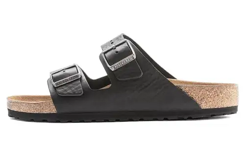 Birkenstock Arizona Grip Leather Sandals 'Vintage Wood Black'