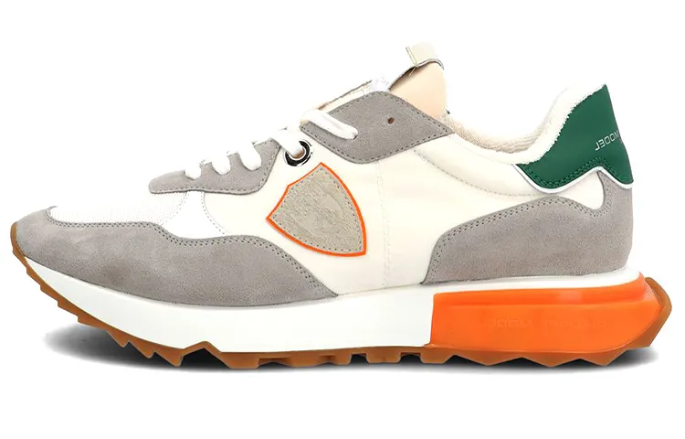 PHILIPPE MODEL Casual Shoes Men's Low Top Gray White Orange