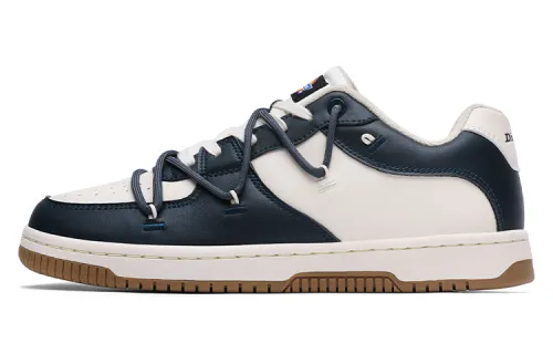 Dickies Slip Resistant Abrasion Resistant Low top Skateboard Shoes Men's White Blue