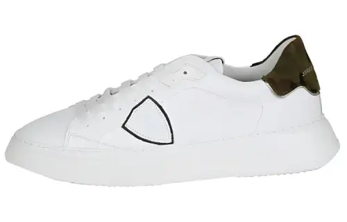 PHILIPPE MODEL Lace Up Low top Stylish Skateboarding Shoes Men's White Green