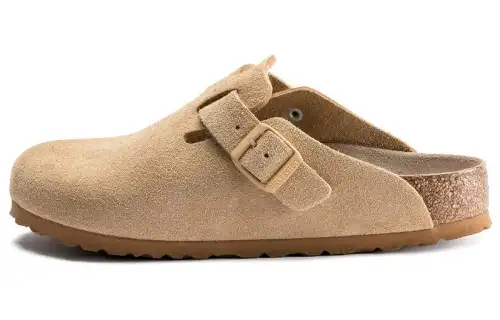 Birkenstock Boston Soft Footbed Suede Latte Cream