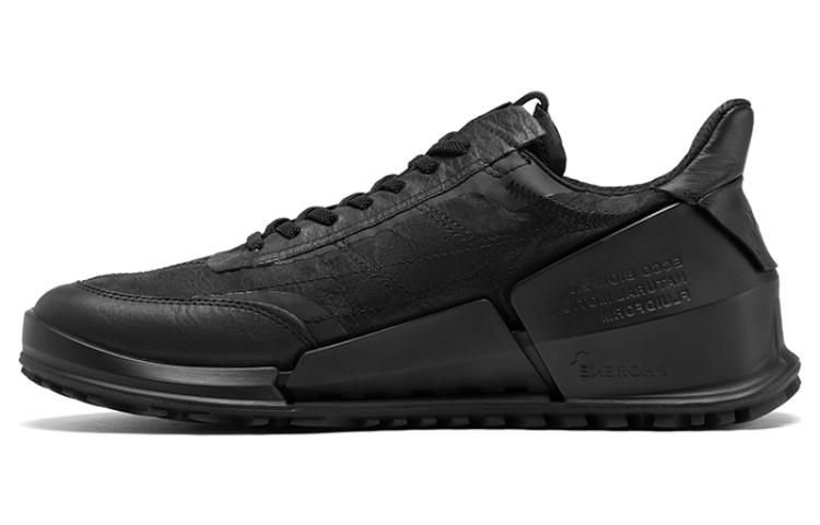 Ecco Leather Lightweight Breathable Low top Sports Casual Shoes Black