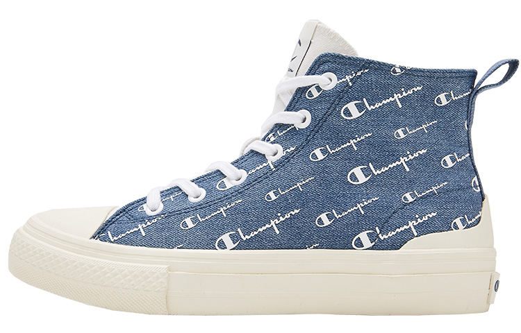 Champion Campus Canvas Shoes Unisex High Top Blue