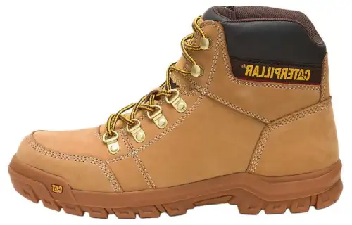 CAT Leather Short Outdoor Boots Men's Yellow
