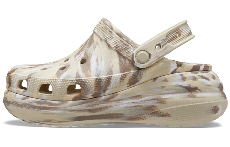 Crocs Classic Crush Marbled Clog 'Bone Multi'