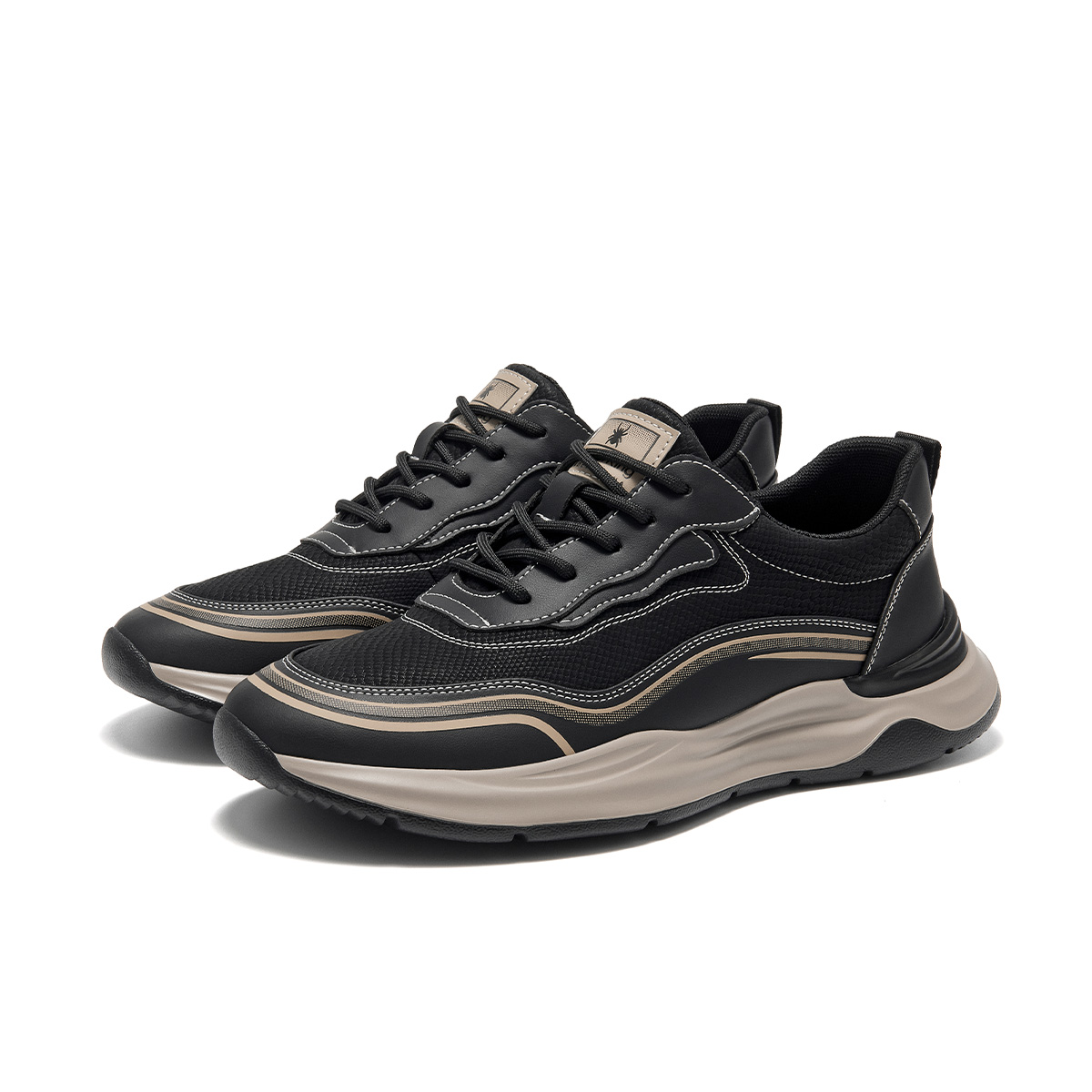 Spider King Synthetic Leather Low top Running Shoes Men’s Black