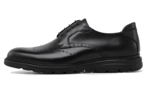 Chrisdien Deny Cow Split Leather Casual Shoes Men's Black