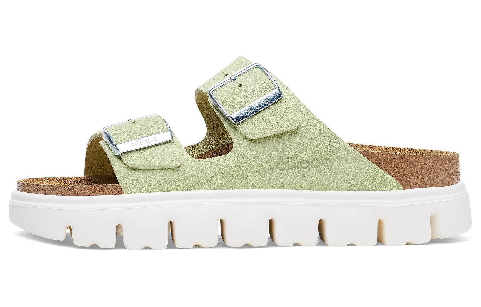 Женские шлепанцы Birkenstock (светло-зеленые)