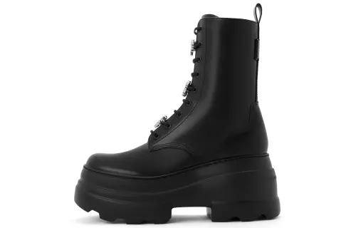 CHARLES&KEITH PU Combat Boots Women's