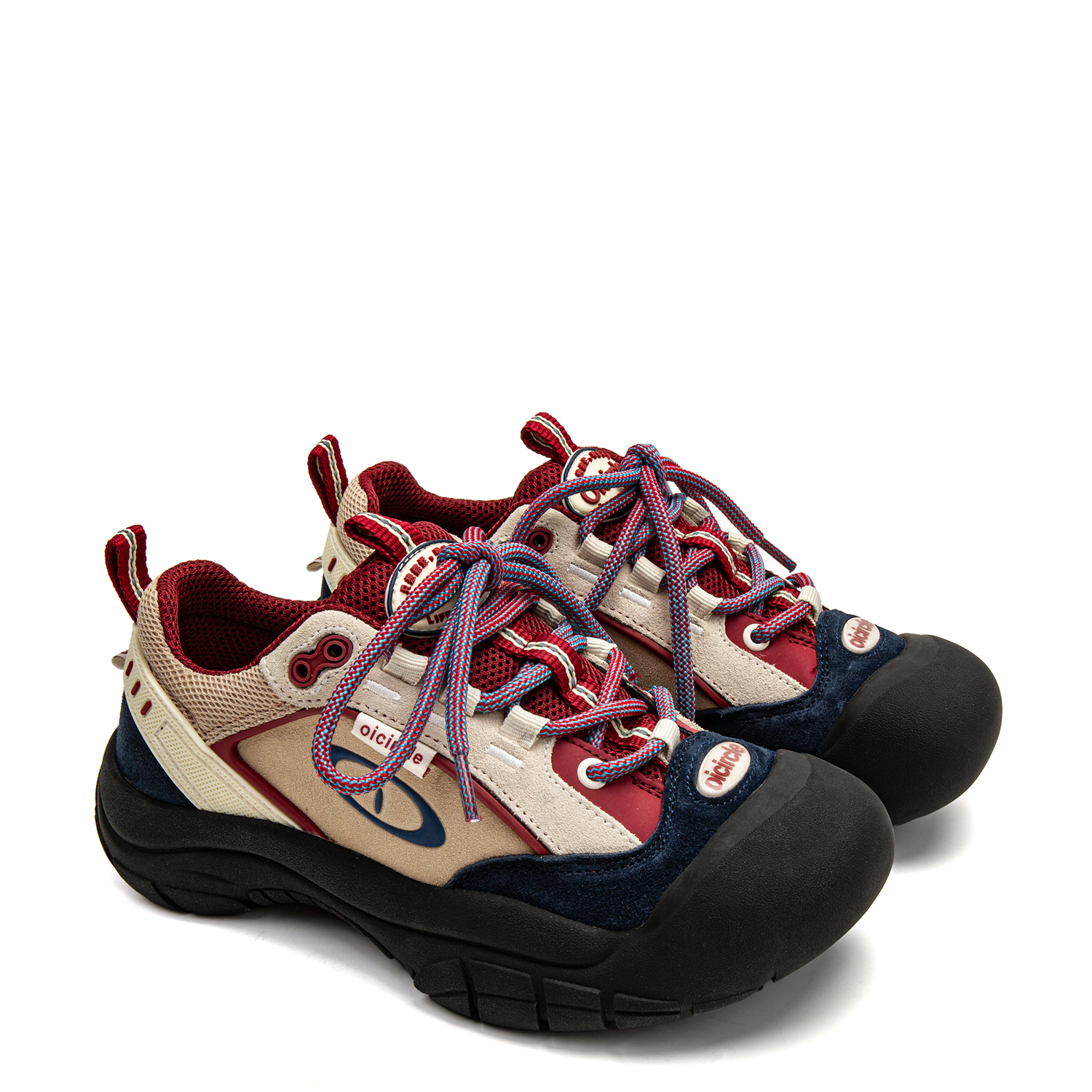 OICIRCLE Cow Suede Cushioning Low top Mountaineering Shoes Women’s Ancora Red