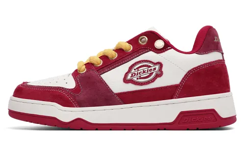Dickies Slip Resistant Low top Skateboard Shoes Men's White Red Gold