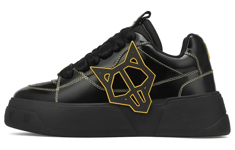 Naked Wolfe Kosa Leather Stylish Skateboarding Shoes Men's Black
