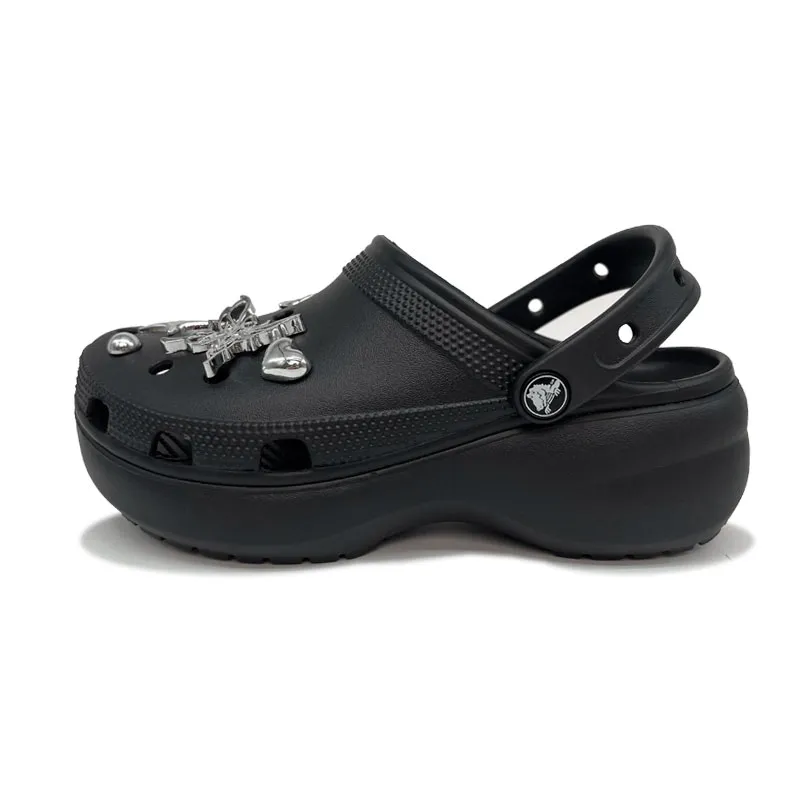 Crocs Classic Platform Clog EVA Clogs Women's Black