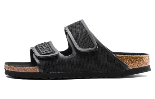 Birkenstock Microfiber Slide Slippers Unisex Black Narrow