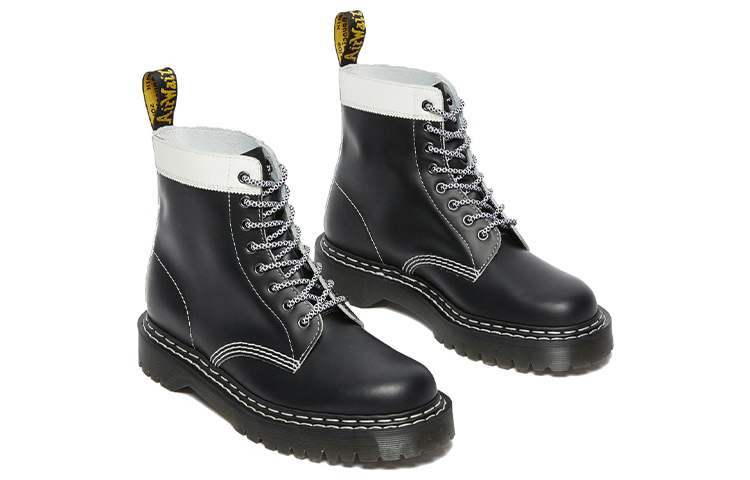 Dr. Martens 1460 Pascal Bex Leather Contrast Lace Up Boots 'Black'