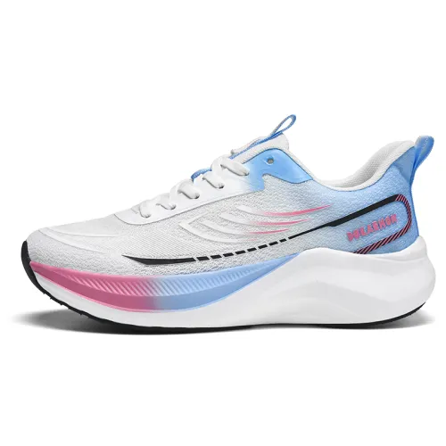 Doraemon Doraemon speed running shoes, thick sole, increased rebound, non-slip, wear-resistant, shock-absorbing mesh, breathable and lightweight, student physical examination, racing training, trendy, versatile outdoor sports and leisure air cushion, commuting practice, low-cut running shoes, same style for men and women