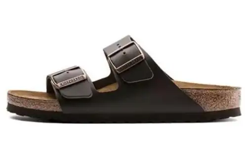 Birkenstock Rubber Sole Slip Resistant Slide Slippers Women's Dark Brown