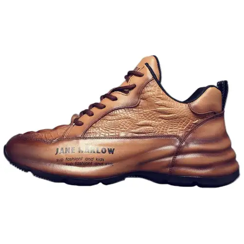 JANE HARLOW Leather Low top Chunky Sneakers Men's Brown