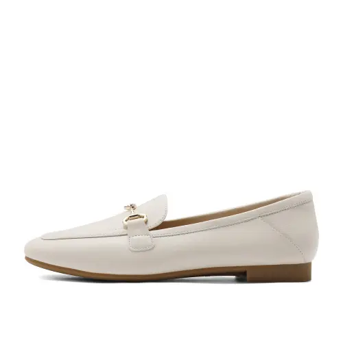 BELLE Leather Retro Commuting Small Leather Shoes Comfortable and Classic Loafers 1.5cm Women's Style