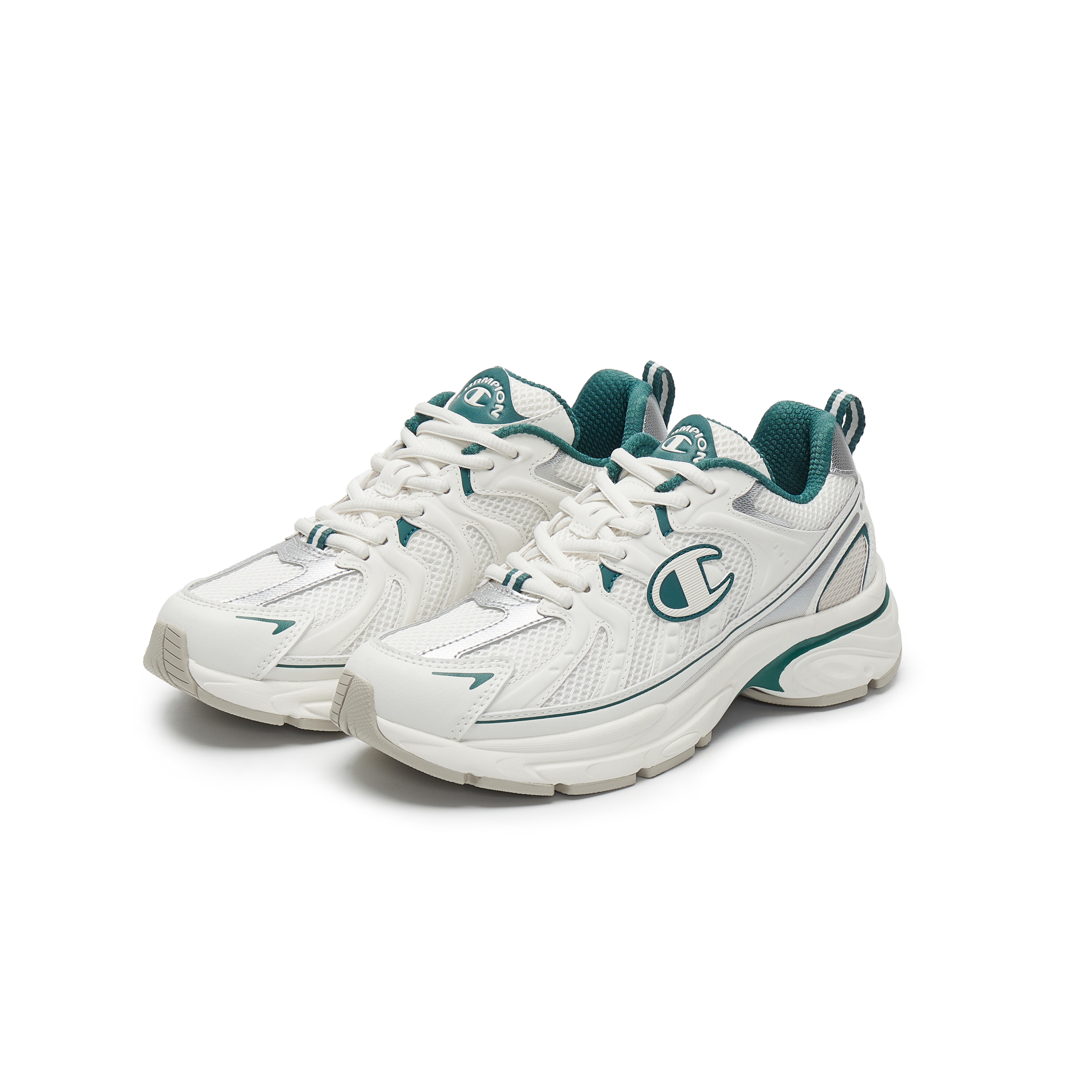 Champion Fabric Low top Running Shoes Men’s Milk White/Fir Green