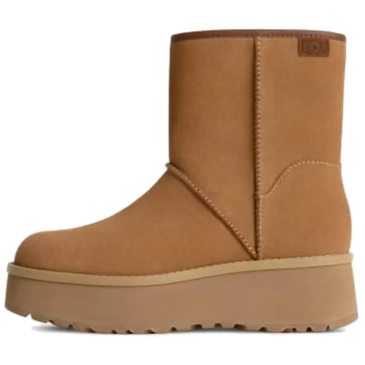 UGG Cityfunc Suede Thermal Short Snow Boots Women's Chestnut