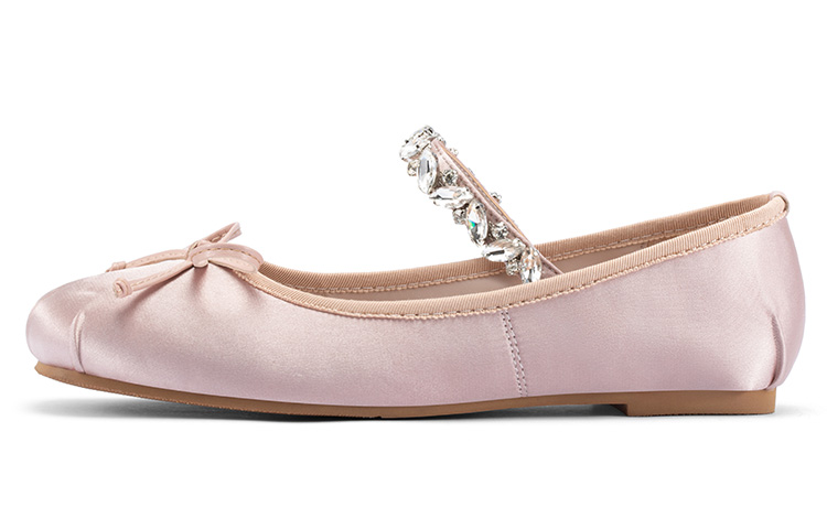Honey GIRL Flat Mary Jane Shoes Women's Nude Pink