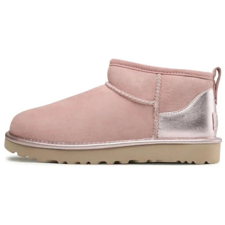 UGG W Cassic Ultra Mini Shine Thermal Ankle Length Snow Boots Women's Pink