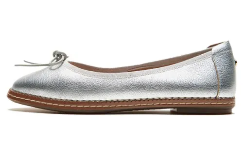 COLE HAAN Sheepskin Casual Shoes Women's Silver