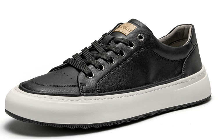 LEAVELAND Low top Stylish Skateboarding Shoes Men's Black