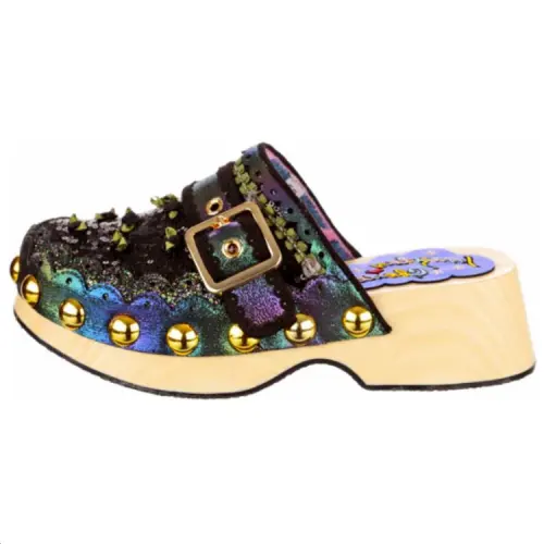 IRREGULAR CHOICE Abrasion Resistant Closed Toe Slippers Women's Black
