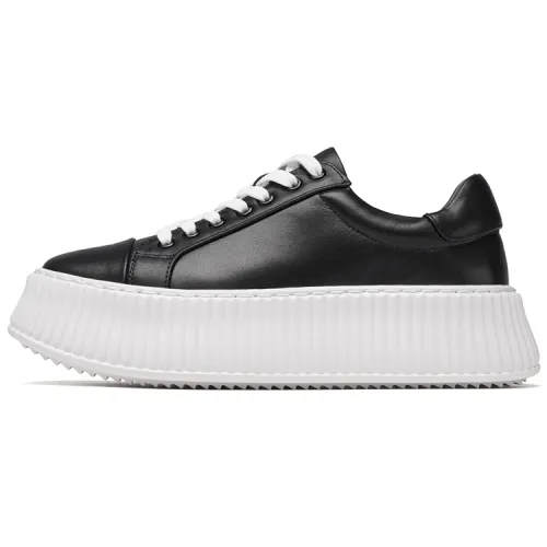Anthony Miles Cow Leather Low top Skateboard Shoes Women's Black