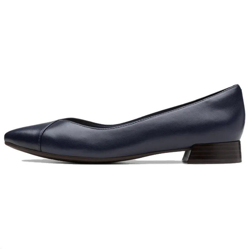 Clarks Leather Casual Shoes 2.5cm Women's Marine Blue