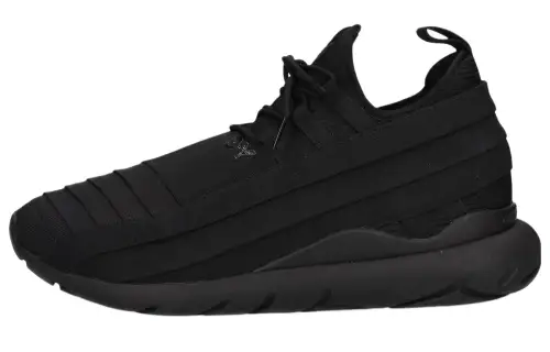 Y 3 Leather Low top Casual Shoes Men's Black