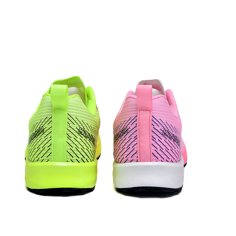 KZANSI Abrasion Resistant Slip Resistant Abrasion Resistant Slip Resistant Low top Running Shoes Men’s Green Pink