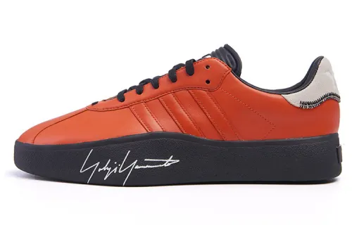 Y 3 Leather Stylish Skateboarding Shoes Men's Orange