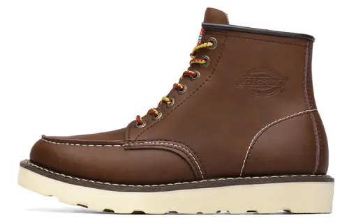 Dickies Cow Split Leather Short Outdoor Boots Men's Dark Brown