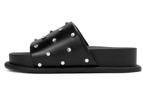 CHARLES&KEITH Composite Sole Quiet Slide Slippers Women's Black