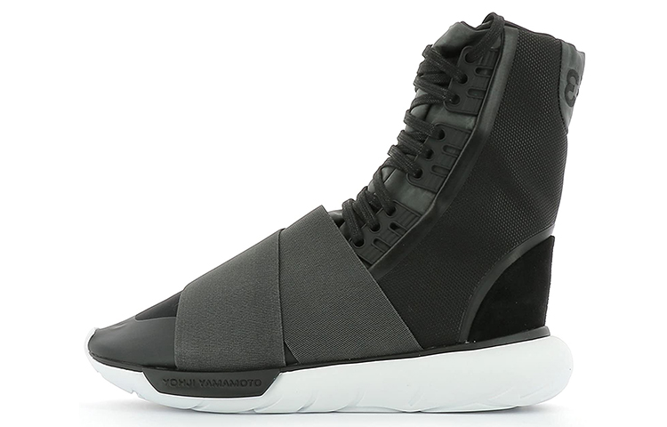 Adidas Y-3 Qasa Boot \"Charcoal Black\" casual sneakers black and white