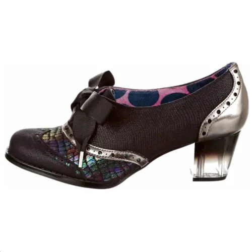 IRREGULAR CHOICE Pu Chunky Heel High Heels 5.3CM Women's Black