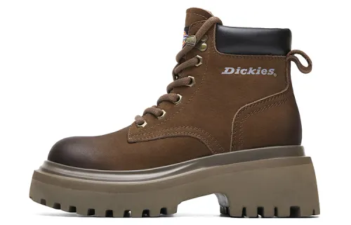 Dickies British Comfortable Versatile Short Combat Boots Women's Dark Brown
